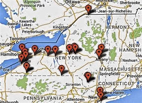 Casinos in new york state map  More specifically it is related in Waterloo, NY at exit 41 off of the I-90
